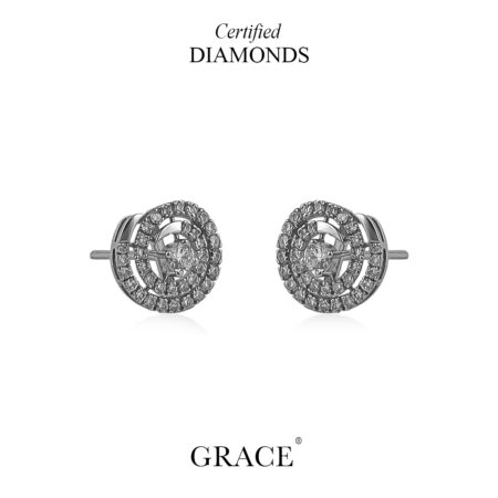 Dazzle Glow Diamond Stud Earrings - Grace Jewellers