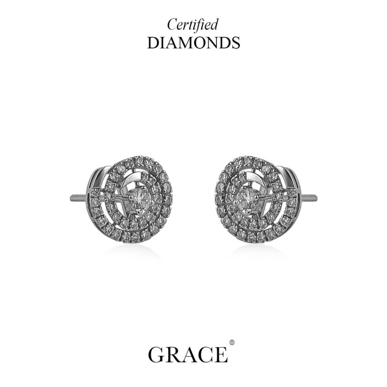 Dazzle Glow Diamond Stud Earrings - Grace Jewellers