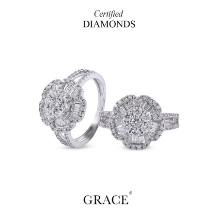 Floral Elegance Diamond Ring - Grace Jewellers