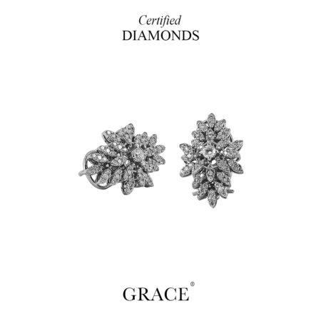 Elegance Bloom Diamond Earrings - Grace Jewellers