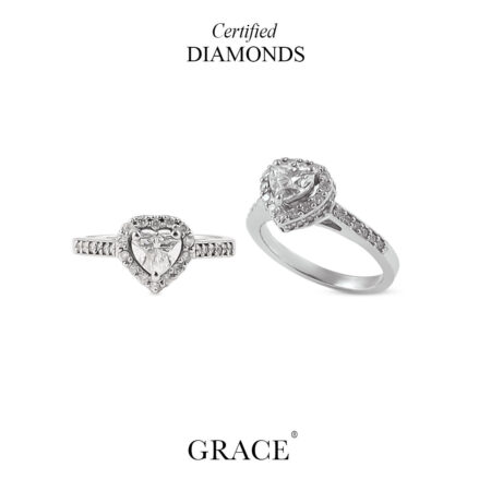 Natural Heart Shape Diamond Ring - Grace Jewellers