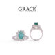 Verdant Splendor Emerald Diamond Ring in 18K Gold