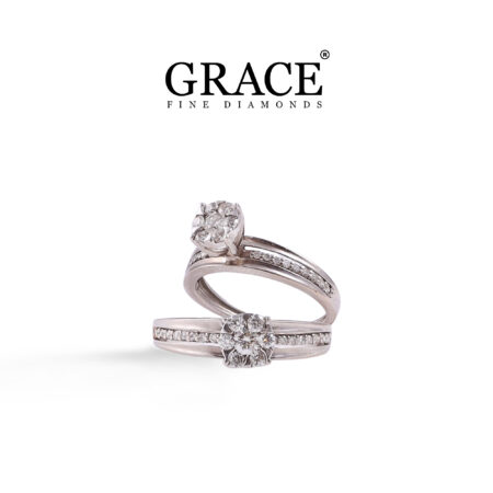 Radiant Aura Diamond Ring in 18K Gold -Grace Jewellers