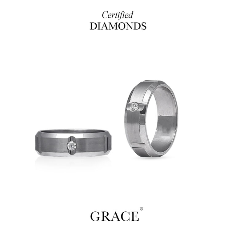 Sovereign Palladium Diamond Ring - Grace Jewellers
