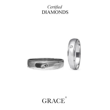 Titanium Crest Diamond Ring - Grace Jewellers