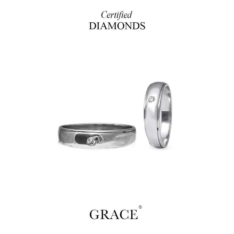 Titanium Crest Diamond Ring - Grace Jewellers