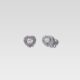 HEART SHAPE DIAMOND EAR STUDS