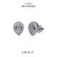 PEAR SHAPE DIAMOND ILLUSION EAR STUDS