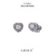 HEART SHAPE DIAMOND EAR STUDS