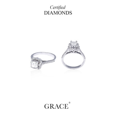 PRINCESS CUTT DIAMOND SOLITAIRE RING