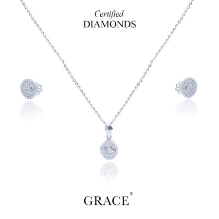 Celestial Halo Diamond Locket Set
