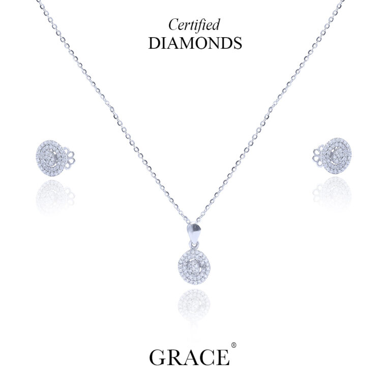 Celestial Halo Diamond Locket Set