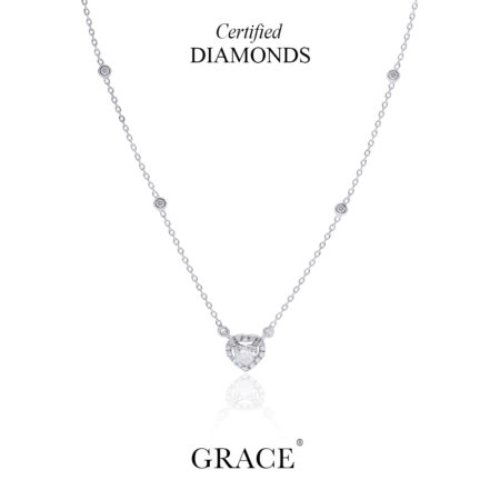 GIA CERTIFIED HEART SHAPE DIAMOND PENDANT