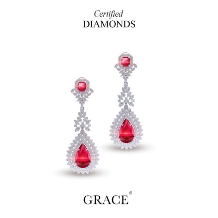 Ruby and Diamond Earrings