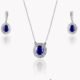 Sapphire & Diamonds Necklace Set
