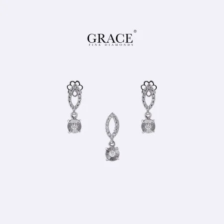 Majestic Sparkle Grace Diamond Locket Set - Grace Jewellers